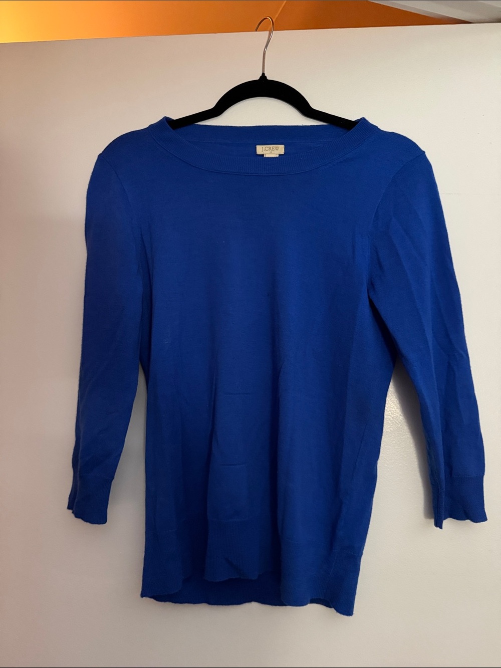 J. Crew Cobalt Blue Scoop Neck Lightweight Knit Sweater